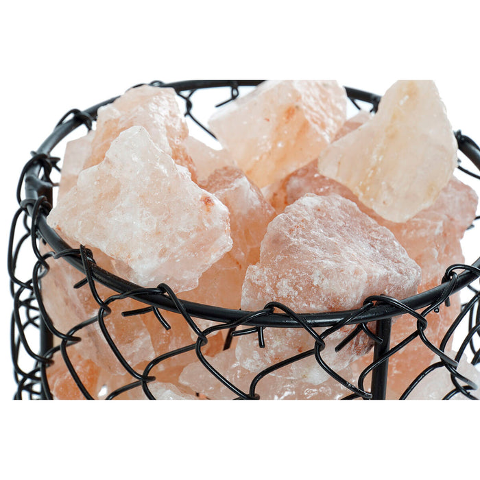 Lighting decoration DKD Home Decor Salt Black Orange 15 W 17 x 17 x 17 cm