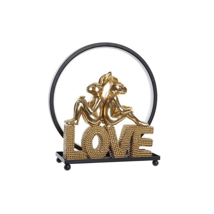 Lighting decoration DKD Home Decor Love Resin Rabbit love 30 x 11 x 31,5 cm