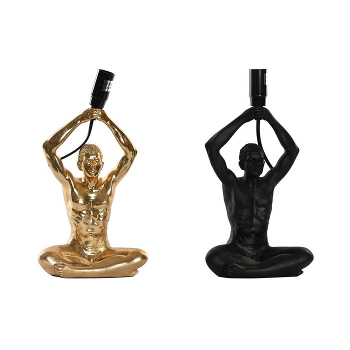 Desk lamp DKD Home Decor 25W Black Golden Men 220 V Modern (16 x 10,5 x 25 cm) (2 Units)