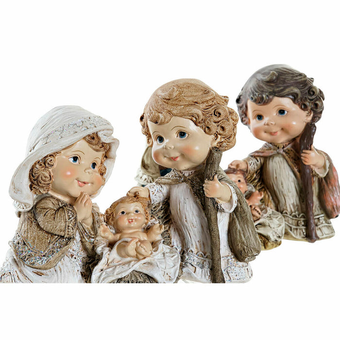 Christmas nativity set DKD Home Decor Resin Multicolour (16 x 9 x 12 cm) (2 Units)