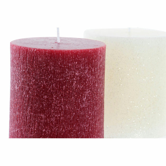 Candle DKD Home Decor Christmas (9 x 9 x 10 cm) (2 Units)
