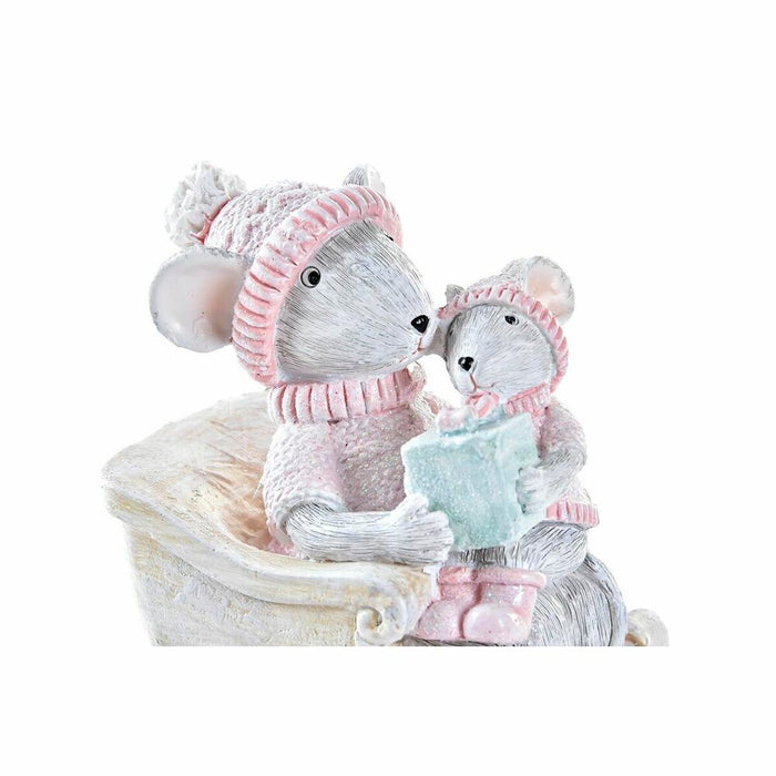 Christmas bauble DKD Home Decor Mouse Resin (8 x 5,5 x 10 cm)