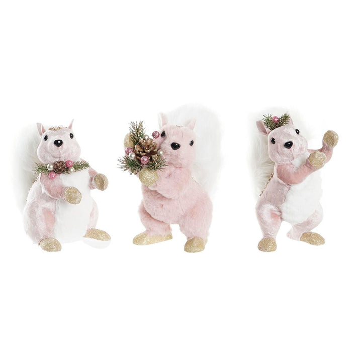 Christmas bauble DKD Home Decor Polyester Squirrel (13 x 16 x 21 cm) (3) (3 Units)
