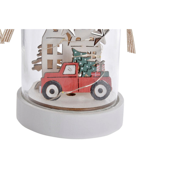 Lighting decoration DKD Home Decor Christmas Natural House (2 Units) (9 x 9 x 17 cm)