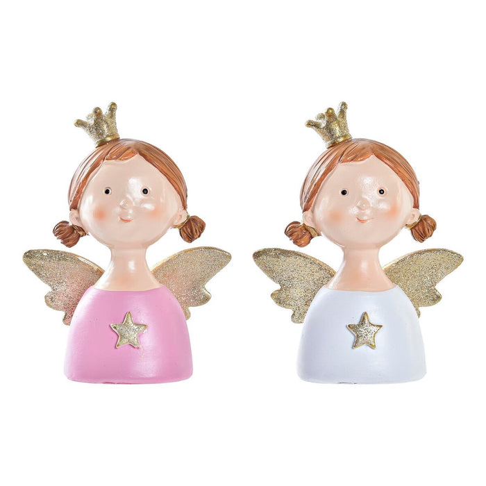 Christmas bauble DKD Home Decor Resin Angel (9 x 5 x 12 cm) (2 Units)