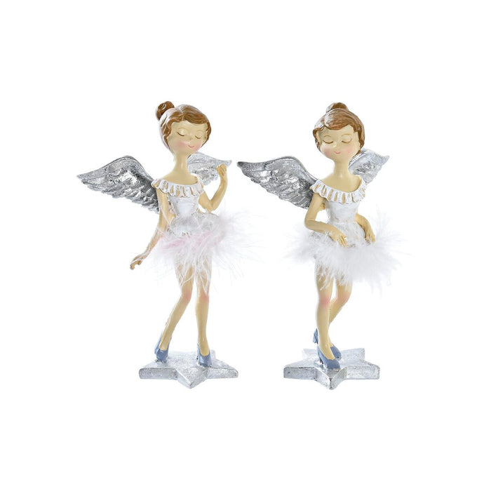 Christmas bauble DKD Home Decor Resin Angel (11 x 9 x 17 cm) (2 Units)