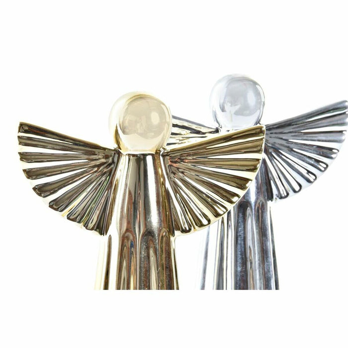 Christmas bauble DKD Home Decor Porcelain Angel (13 x 5 x 17 cm) (2 Units)
