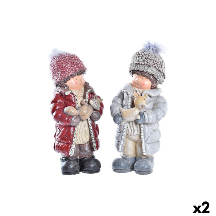 Christmas bauble DKD Home Decor Polyester Resin Boys (15 x 12 x 35 cm) (2 Units)