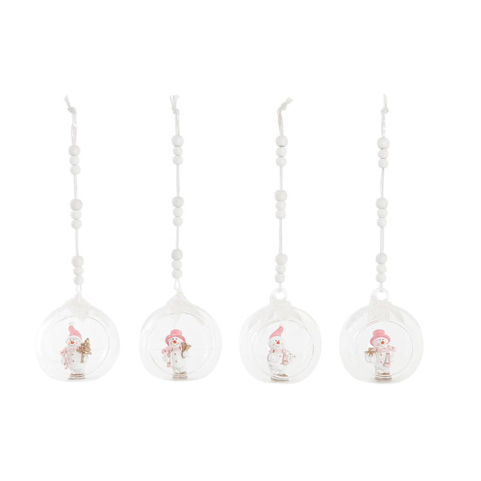Christmas bauble DKD Home Decor Crystal Resin (7 x 6 x 8 cm) (4 Units)