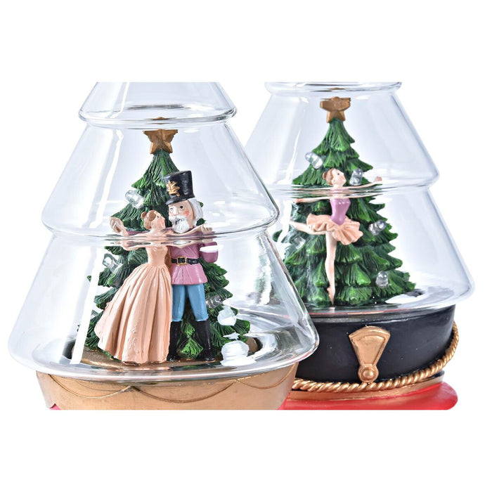 Lighting decoration DKD Home Decor Christmas Red White (15 x 13,5 x 24 cm) (2 Units)