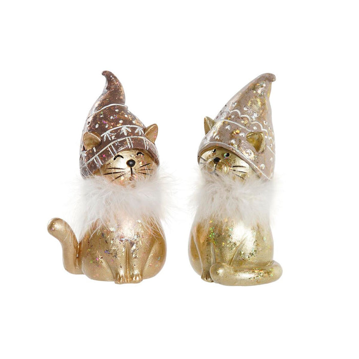 Christmas bauble DKD Home Decor Resin Cat (9 x 6 x 15 cm) (2 Units)