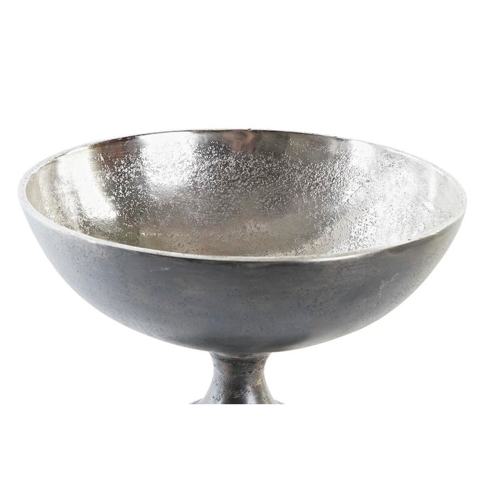 Centerpiece DKD Home Decor Golden Silver Aluminium 25 x 25 x 19 cm (2 Units)