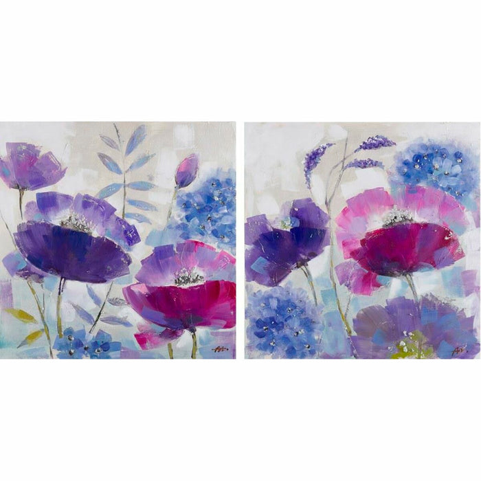 Canvas DKD Home Decor Pinewood Canvas 80 x 3,5 x 80 cm