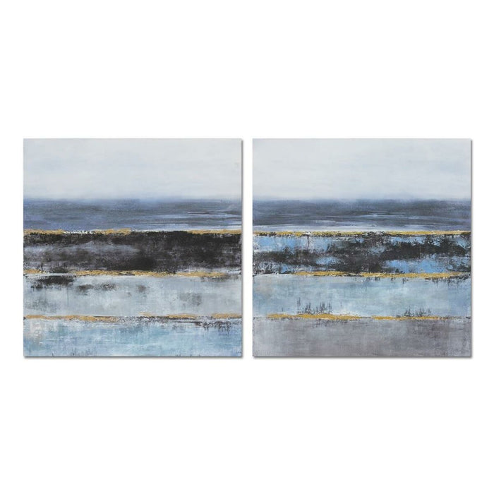 Canvas DKD Home Decor Abstract Modern (80 x 3 x 80 cm) (2 Units)