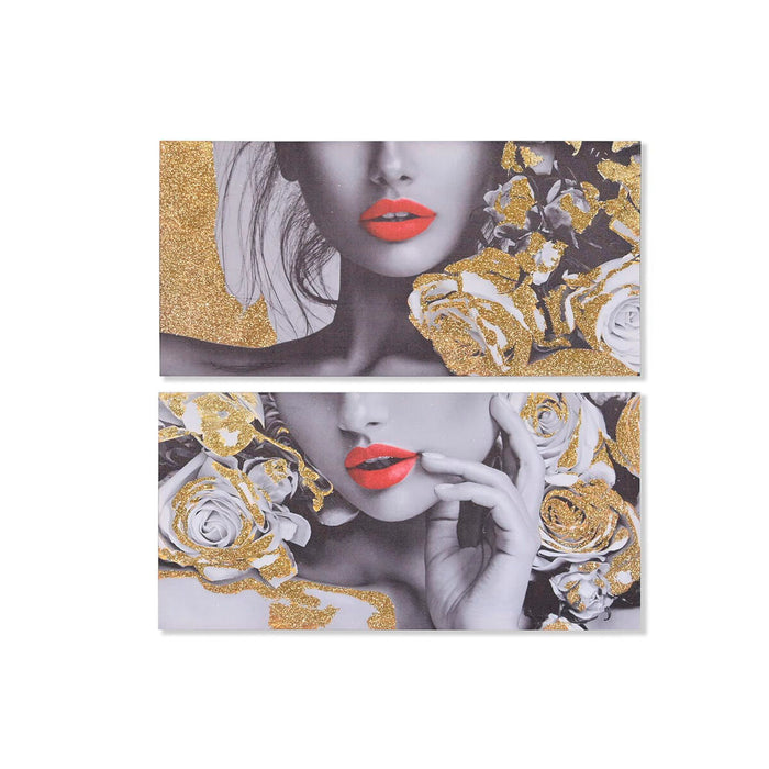 Canvas DKD Home Decor Canvas MDF Wood 80 x 2 x 40 cm