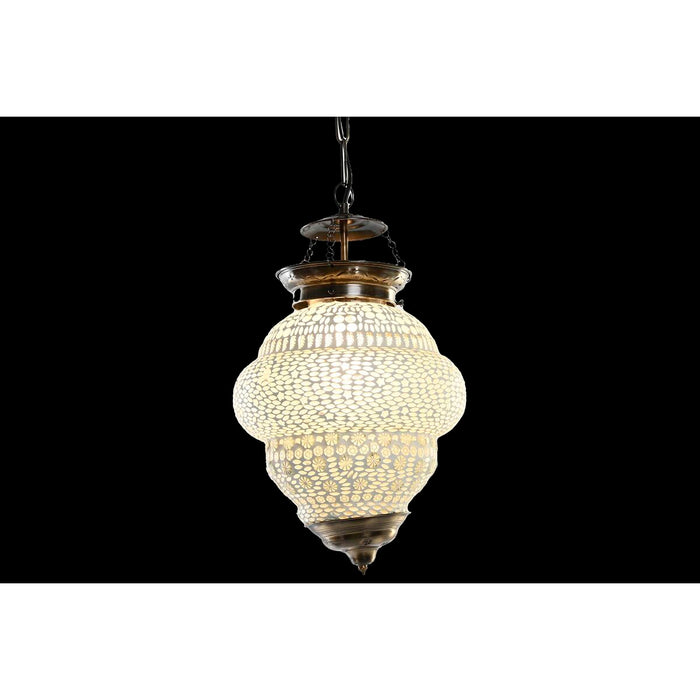 Ceiling Light DKD Home Decor White Metal Crystal 25 W 23 x 23 x 33 cm
