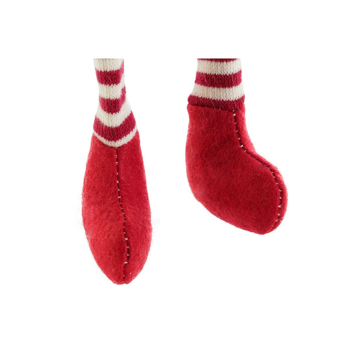 Christmas bauble DKD Home Decor White Red Gnome 10 x 7 x 57 cm (2 Units)