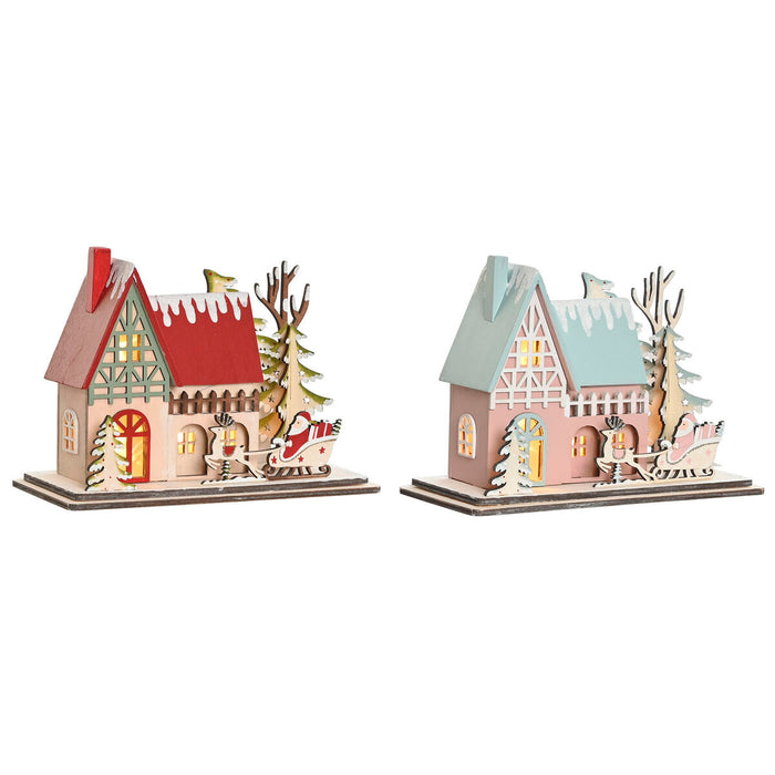 Christmas bauble DKD Home Decor Red Light Pink 23,5 x 11 x 20,5 cm (2 Units)