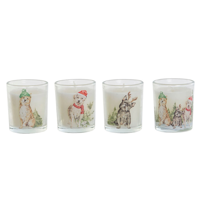 Candle DKD Home Decor White 5 x 5 x 6 cm (4 Units)