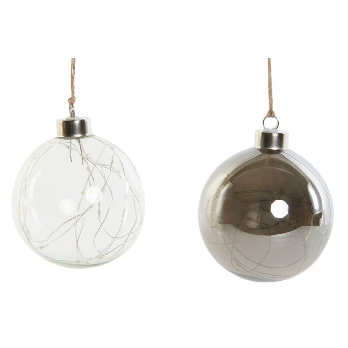 Hanging decoration DKD Home Decor Transparent Crystal 10 x 10 x 10 cm (2 Units)