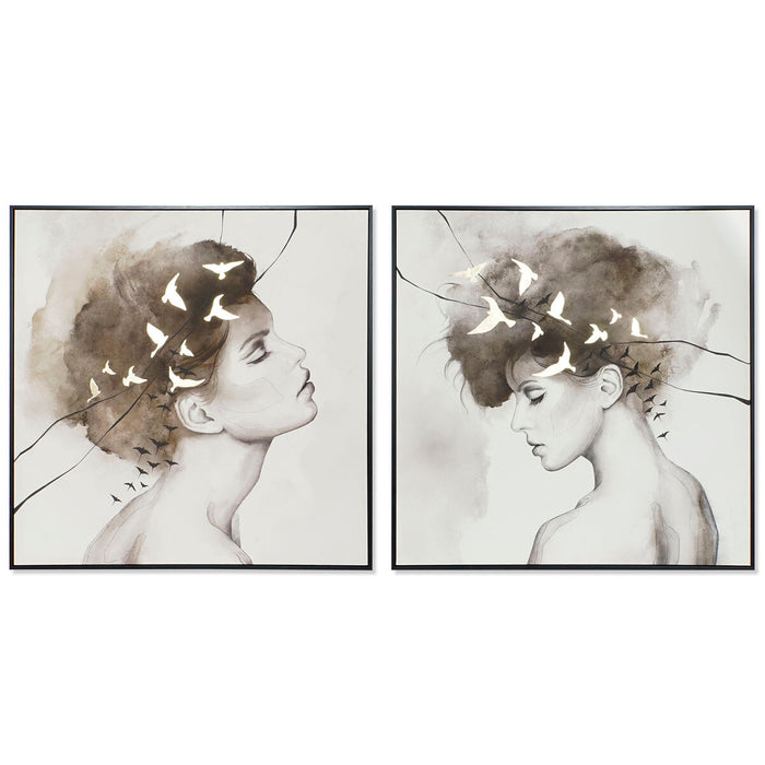 Canvas DKD Home Decor polystyrene Canvas 100 x 4 x 100 cm