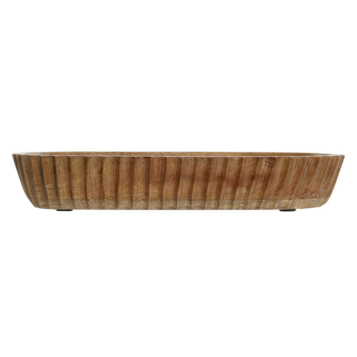 Centerpiece DKD Home Decor Natural Mango wood 32 x 15 x 5 cm 31 x 15 x 5 cm