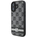 DKNY Checkered Pattern & Printed Stripes iPhone 16 Case - Black - Cell phone cases and covers<<<HurtelXML