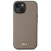 DKNY Grained Metal Logo MagSafe iPhone 15 Case - Beige - Cell phone cases and covers<<<HurtelXML