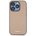 DKNY Grained Metal Logo MagSafe iPhone 15 Pro Case - Beige - Cell phone cases and covers<<<HurtelXML