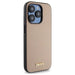 DKNY Grained Metal Logo MagSafe iPhone 15 Pro Max Case - Beige - Cell phone cases and covers<<<HurtelXML