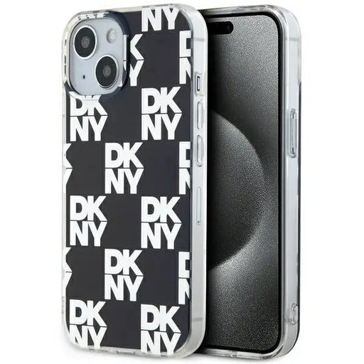 DKNY IML Checkered Mono Pattern case for iPhone 15 Plus / 14 Plus - black - Cell phone cases and covers<<<HurtelXML