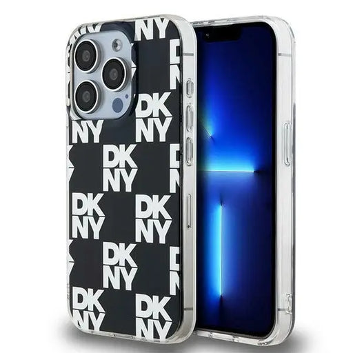 DKNY IML Checkered Mono Pattern case for iPhone 15 Pro Max - black - Cell phone cases and covers<<<HurtelXML