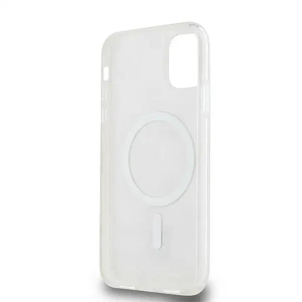 DKNY IML Checkered Mono Pattern & Printed Stripes MagSafe case for iPhone 11 / Xr - pink - Cell phone cases