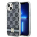 DKNY IML Checkered Mono Pattern & Printed Stripes MagSafe Case for iPhone 15 Plus / 14 Plus - Black - Cell phone cases
