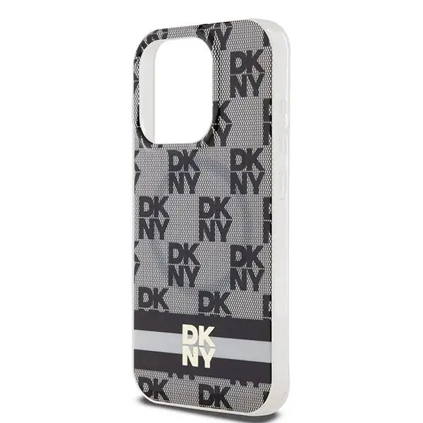 DKNY IML Checkered Mono Pattern & Printed Stripes MagSafe Case for iPhone 13 Pro / 13 - Black - Cell phone cases