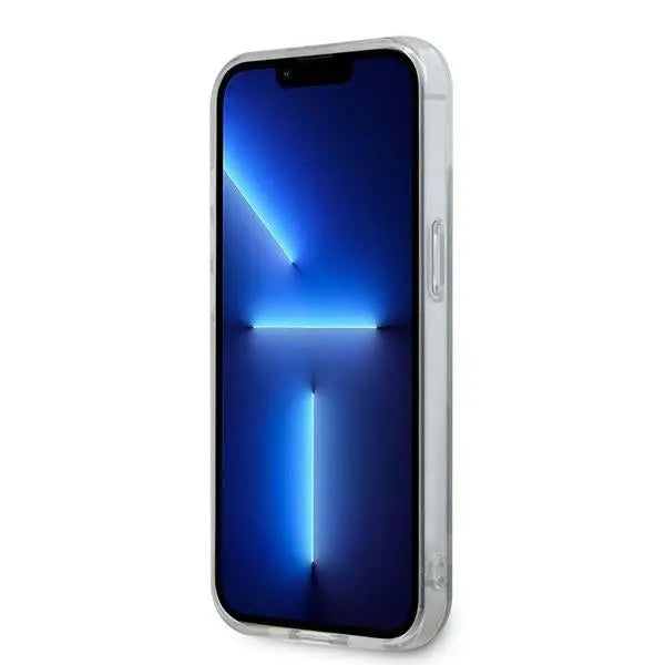 DKNY IML Checkered Mono Pattern & Printed Stripes MagSafe Case for iPhone 15/14/13 - Black - Cell phone cases