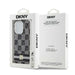 DKNY IML Checkered Mono Pattern & Printed Stripes MagSafe Case for iPhone 14 Pro Max - Black - Cell phone cases