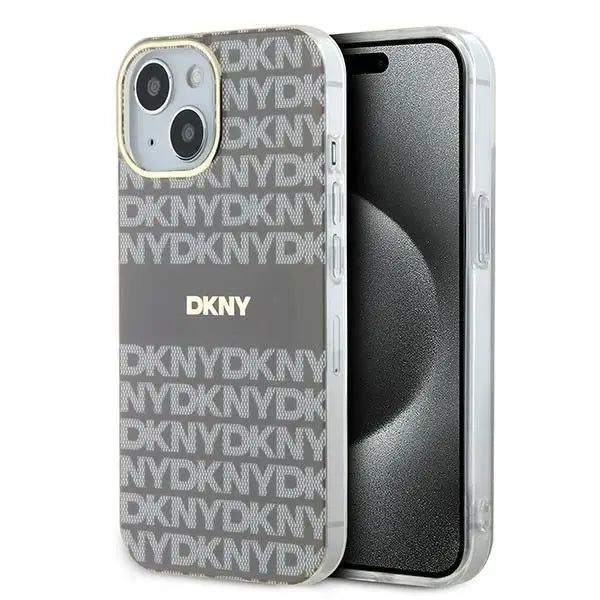 DKNY IML Mono & Stripe MagSafe case for iPhone 15 / 14 / 13 - beige - Cell phone cases and covers<<<HurtelXML