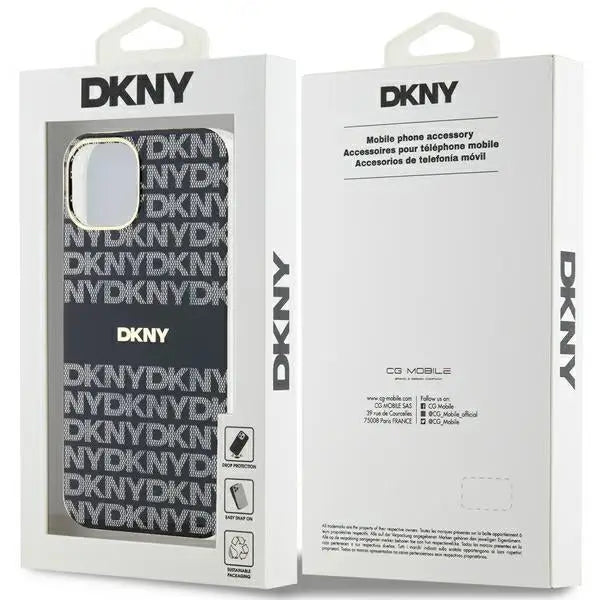 DKNY IML Mono & Stripe MagSafe Case for iPhone 15/14/13 - Black - Cell phone cases and covers<<<HurtelXML