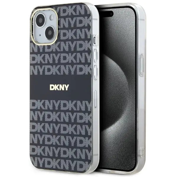 DKNY IML Mono & Stripe MagSafe Case for iPhone 15/14/13 - Black - Cell phone cases and covers<<<HurtelXML