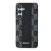 DKNY Leather Checkered Mono Pattern MagSafe case for Samsung Galaxy S24+ - black - Cell phone cases