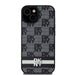 DKNY Leather Checkered Mono Pattern & Printed Stripes case for Samsung Galaxy S24+ - black - Cell phone cases