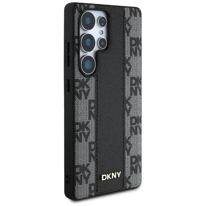 DKNY Leather Checkered Pattern MagSafe Case for Samsung Galaxy S25 Ultra Black - Cell phone cases and covers<<<HurtelXML