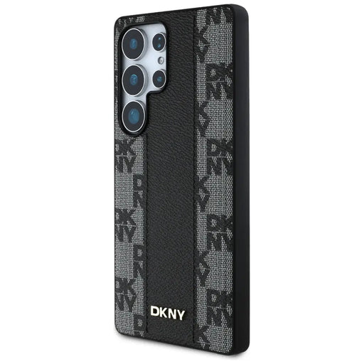 DKNY Leather Checkered Pattern MagSafe Case for Samsung Galaxy S25 Ultra Black - Cell phone cases and covers<<<HurtelXML