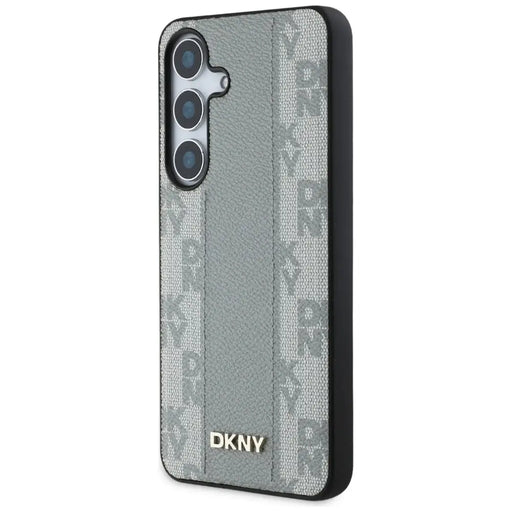 DKNY Leather Checkered Pattern MagSafe case for Samsung Galaxy S25 taupe - Cell phone cases and covers<<<HurtelXML
