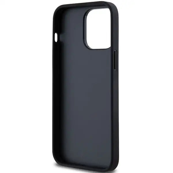 DKNY Leather Mono Stripe & Metal Logo case for iPhone 14 Pro - black - Cell phone cases and covers<<<HurtelXML