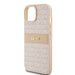DKNY Leather Mono Stripe & Metal Logo Case for iPhone 15 Plus / 14 Plus - Pink - Cell phone cases and covers<<<HurtelXML