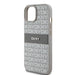 DKNY Leather Mono Stripe & Metal Logo case for iPhone 15 Plus / 14 Plus - beige - Cell phone cases