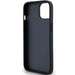 DKNY Leather Mono Stripe & Metal Logo Case for iPhone 15 Plus / 14 Plus - Black - Cell phone cases