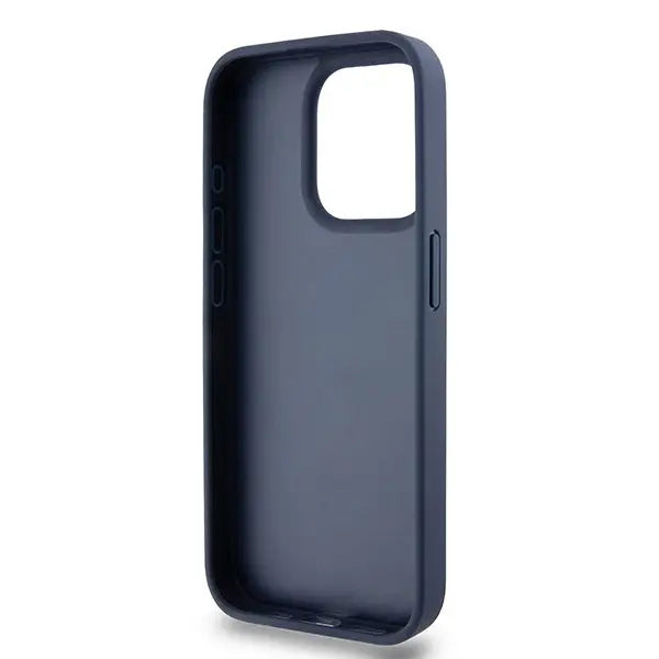 DKNY Leather Mono Stripe & Metal Logo case for iPhone 15 Pro - blue - Cell phone cases and covers<<<HurtelXML